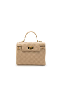 7809I - Woven Lambskin Top Handle Bag