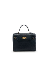 7809I - Woven Lambskin Top Handle Bag