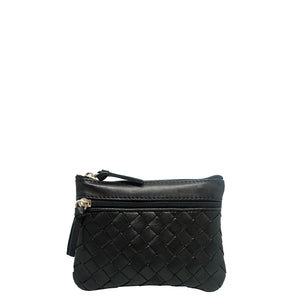 9353I - Woven Lambskin Key Chain Purse