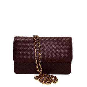 9606I - Woven Lambskin Crossbody Bag