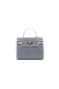 7809I - Woven Lambskin Top Handle Bag