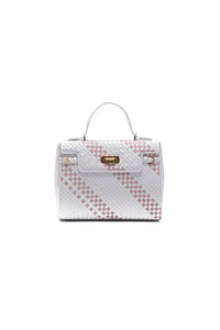 7809I - Woven Lambskin Top Handle Bag