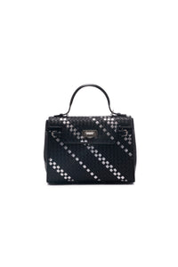 7809I - Woven Lambskin Top Handle Bag